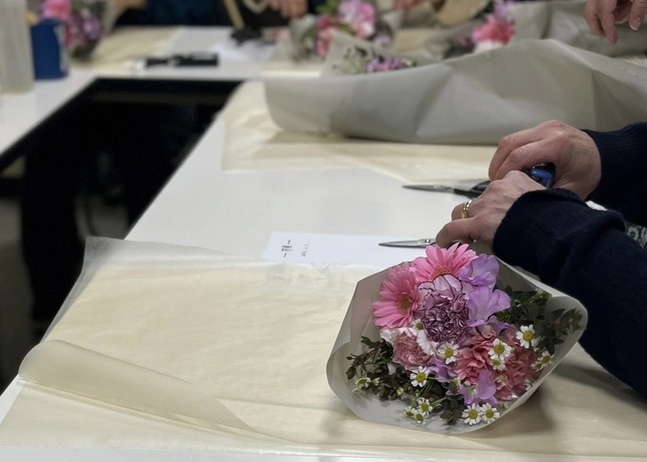 韓式花束作りの写真